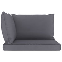 Garten-Palettensofa 2-Sitzer mit Kissen in Anthrazit