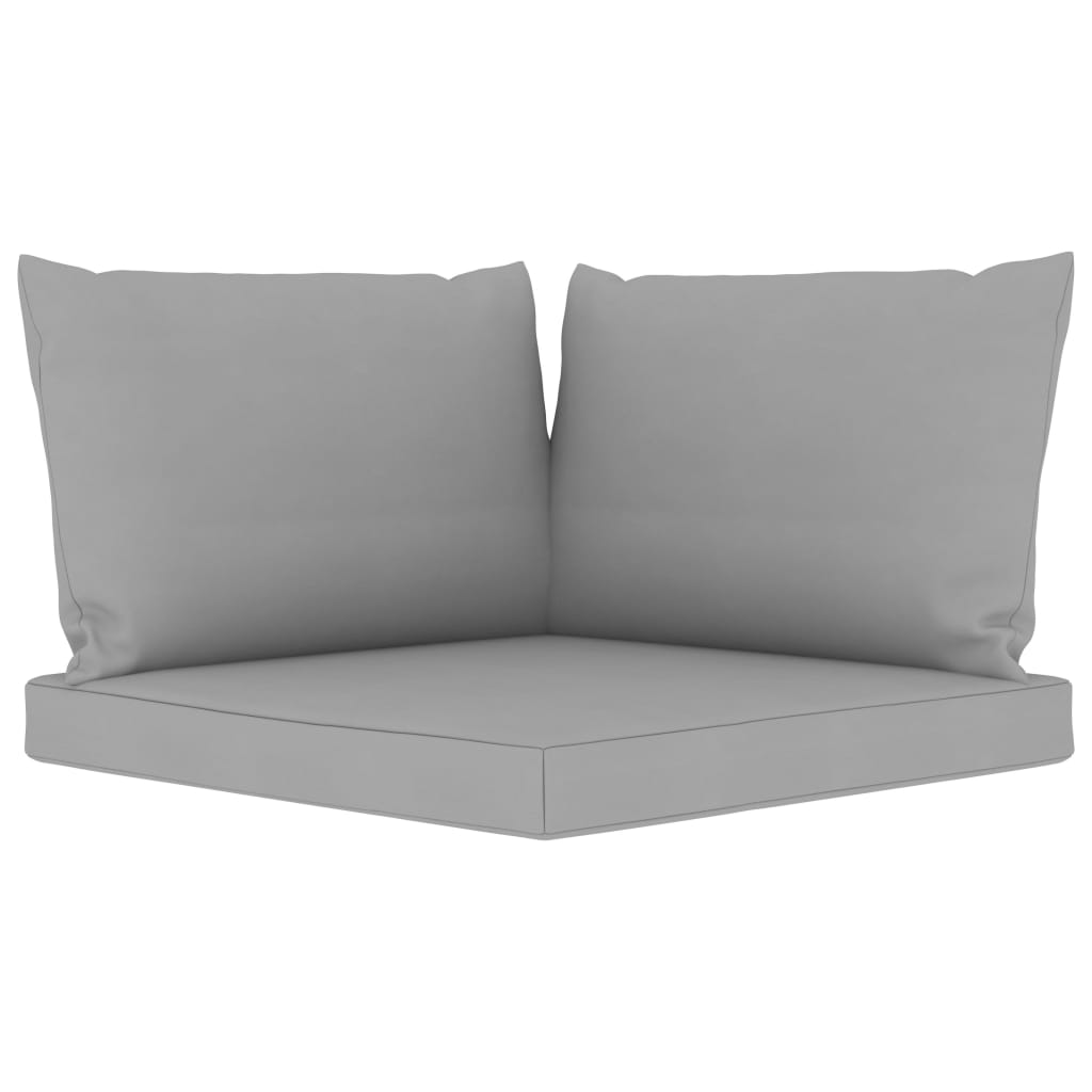 Garten-Palettensofa 2-Sitzer mit Kissen in Grau Kiefernholz