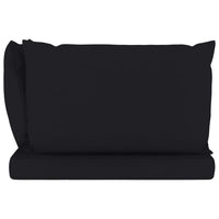 Garten-Palettensofa 2-Sitzer mit Kissen in Schwarz Kiefernholz