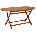 Klappbarer Gartentisch 160x85x75 cm Massivholz Eukalyptus