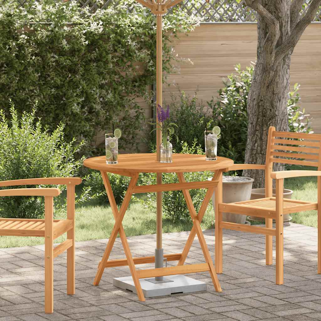 Klappbarer Gartentisch Ø90x75 cm Massivholz Eukalyptus