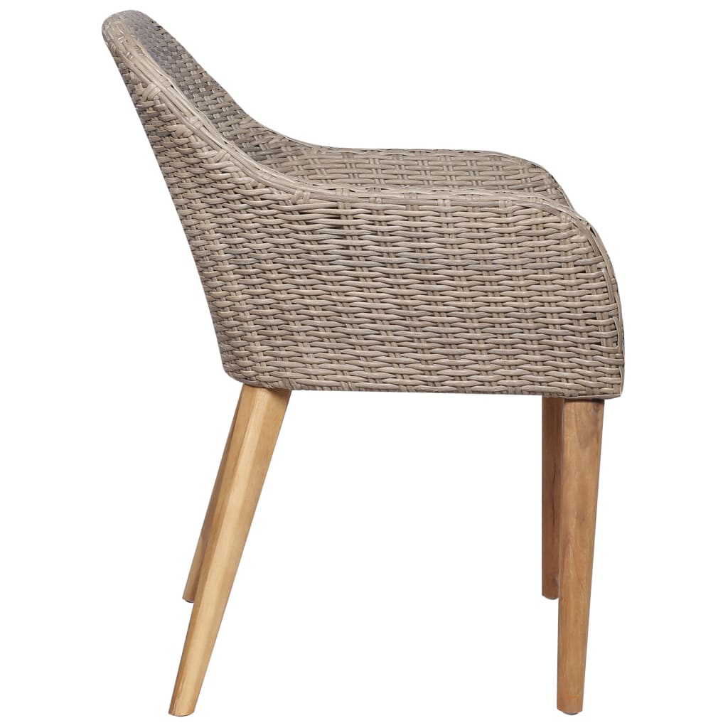 3-tlg. Garten-Essgruppe Braun
