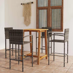 5-tlg. Gartenbar-Set Grau