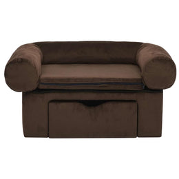 vidaXL Hundesofa mit Schublade Braun 75x50x38 cm Plüsch