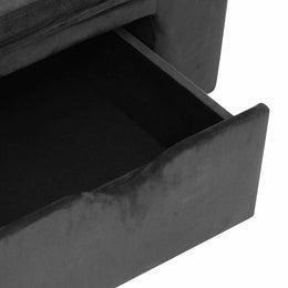 vidaXL Hundesofa mit Schublade Dunkelgrau 75x50x38 cm Plüsch