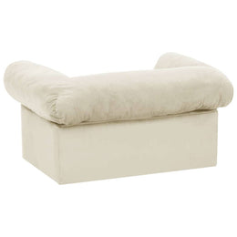 vidaXL Hundesofa mit Schublade Creme 75x50x38 cm Plüsch