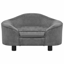vidaXL Hundesofa Grau 67x47x36 cm Plüsch
