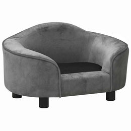 Hundesofa Grau 67x47x36 cm Plüsch