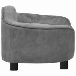 vidaXL Hundesofa Grau 67x47x36 cm Plüsch