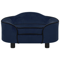 Hundesofa Blau 67x47x36 cm Plüsch