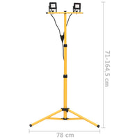 LED-Fluter mit Stativ 2x10 W Kaltweiß