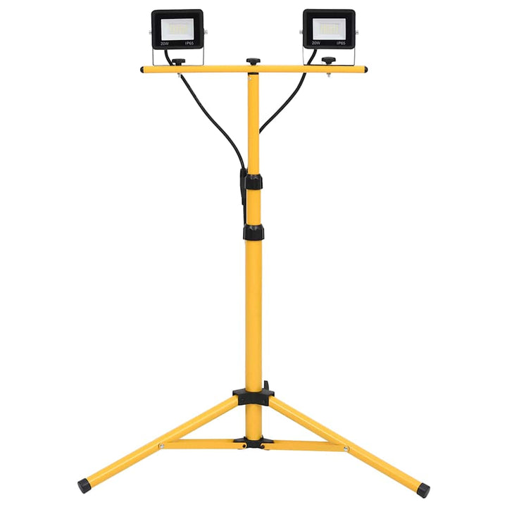 LED-Fluter mit Stativ 2x20 W Kaltweiß