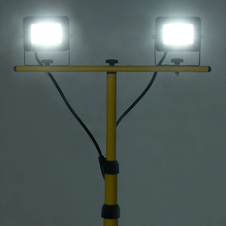 LED-Fluter mit Stativ 2x20 W Kaltweiß
