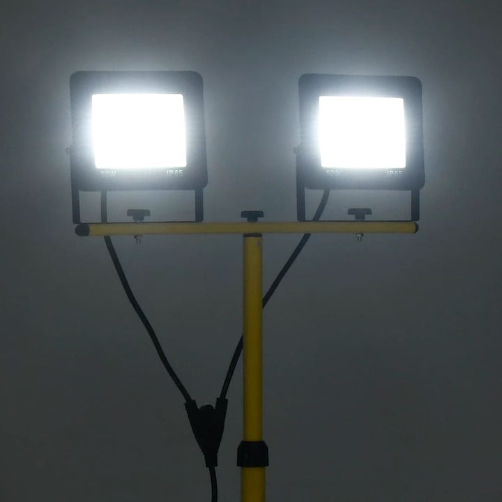 LED-Fluter mit Stativ 2x50 W Kaltweiß