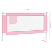 Kleinkind-Bettschutzgitter Rosa 150x25 cm Stoff