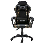 Gaming-Stuhl Schwarz und Tarnmuster Kunstleder