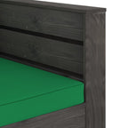 2-tlg. Garten-Lounge-Set mit Kissen Grau Imprägniertes Holz