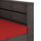 2-tlg. Garten-Lounge-Set mit Kissen Grau Imprägniertes Holz
