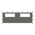 Pavillon-Seitenwand mit Fenstern 6x2 m Anthrazit