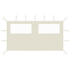 Pavillon-Seitenwand mit Fenstern 4x2 m Creme