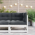 Garten-Ecksofa mit Kissen Massivholz Kiefer