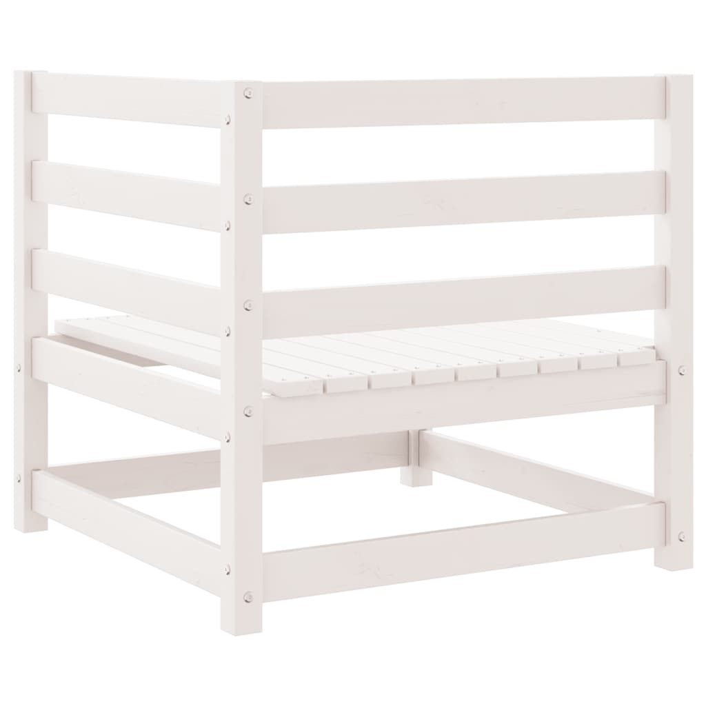 Garten-Ecksofa mit Kissen Massivholz Kiefer
