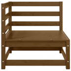 Garten-Ecksofa mit Creme Kissen Massivholz Kiefer