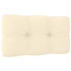Garten-Ecksofa mit Creme Kissen Massivholz Kiefer