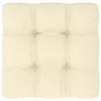 Garten-Ecksofa mit Creme Kissen Massivholz Kiefer