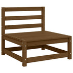 Garten-Mittelsofa mit Creme Kissen Massivholz Kiefer