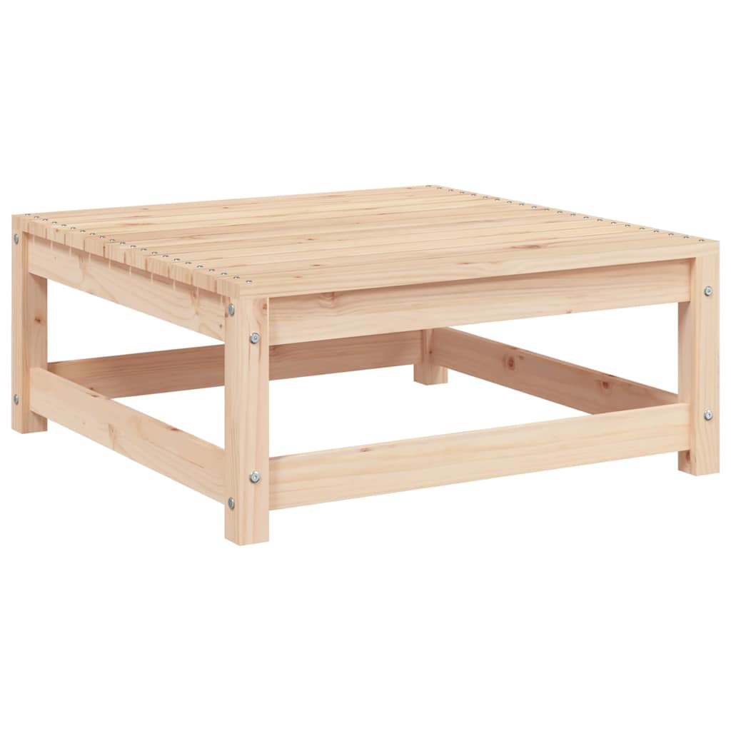 Garten-Fußhocker mit Kissen Massivholz Kiefer