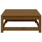 Garten-Fußhocker mit Kissen 2 Stk. Honigbraun Massivholz Kiefer