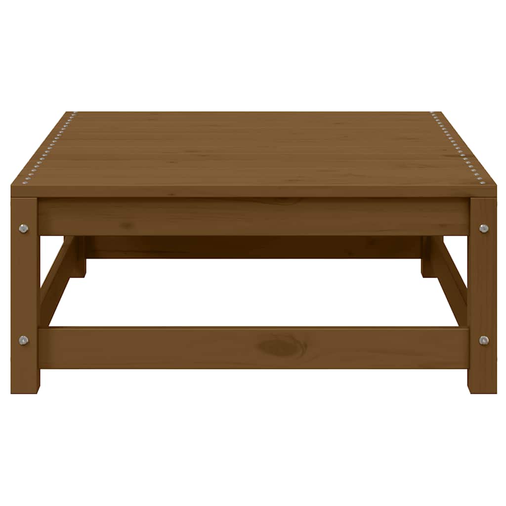 Garten-Fußhocker mit Kissen 2 Stk. Honigbraun Massivholz Kiefer