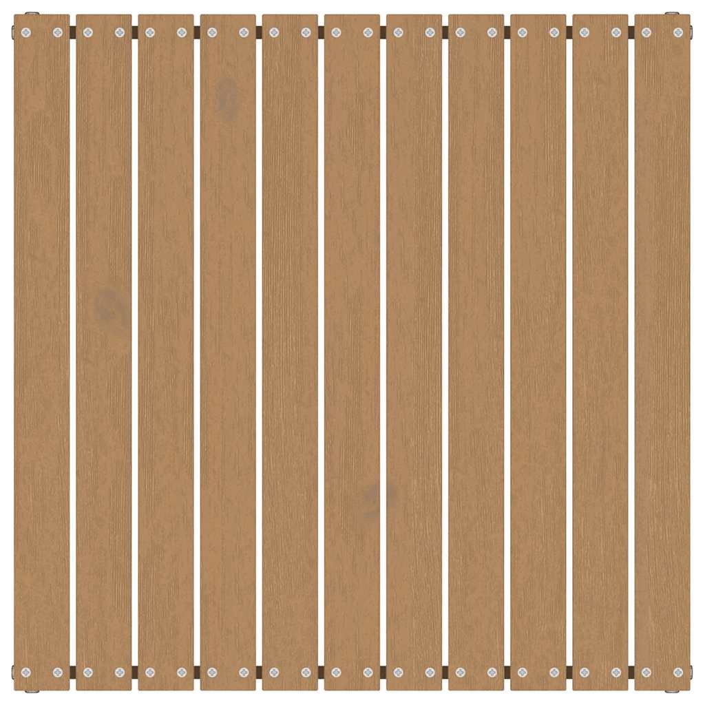 Garten-Fußhocker mit Kissen 2 Stk. Honigbraun Massivholz Kiefer