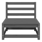 2-tlg. Garten-Lounge-Set mit Kissen Grau Kiefer Massivholz