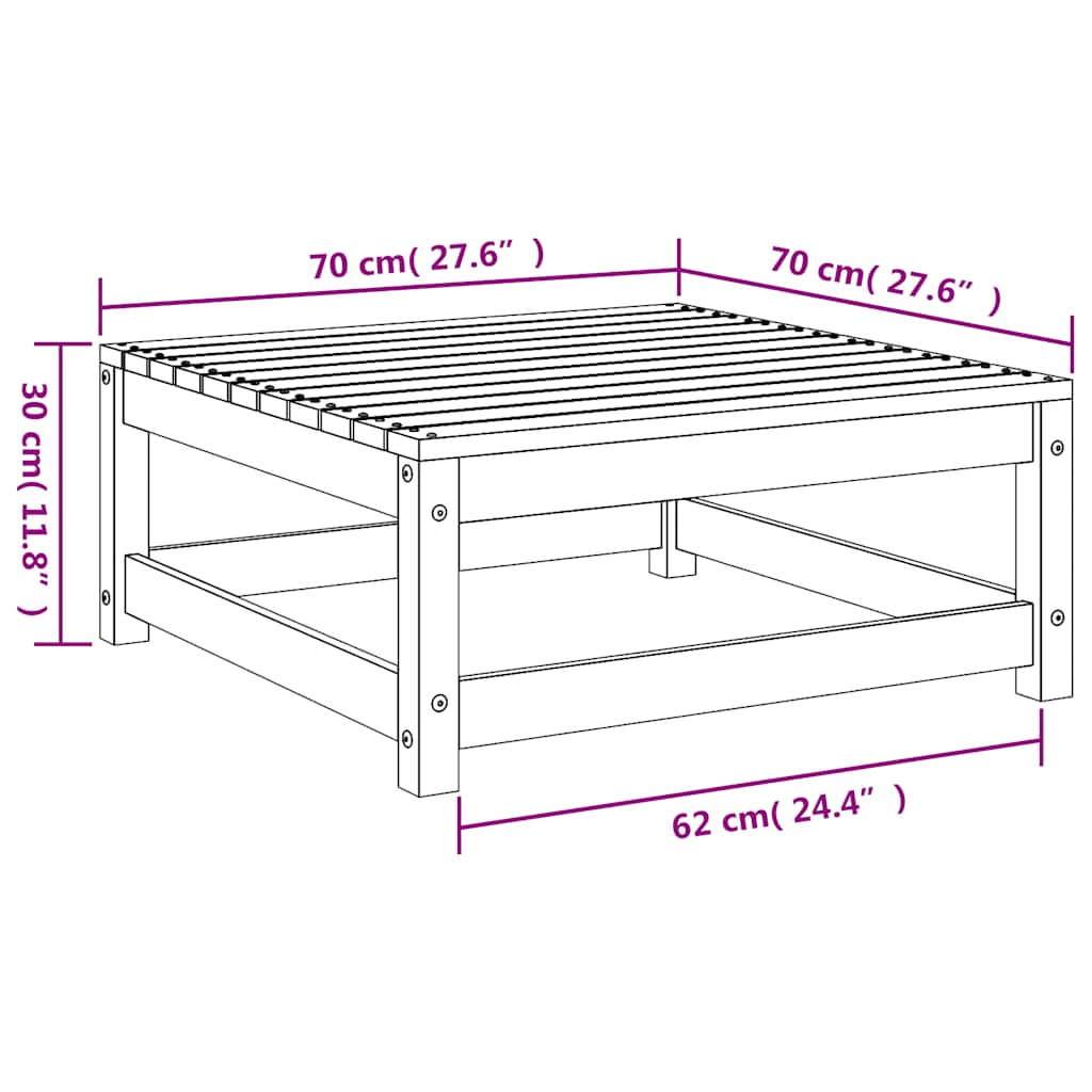 2-tlg. Garten-Lounge-Set mit Kissen Grau Kiefer Massivholz