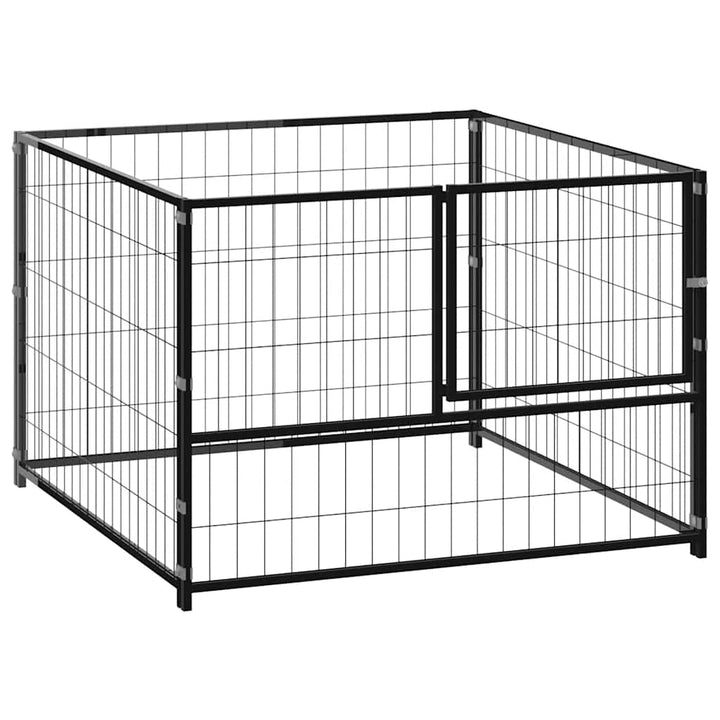 Hundezwinger Schwarz 100x100x70 cm Stahl