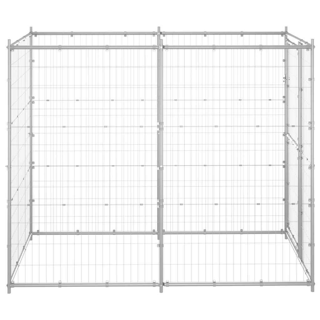 Outdoor-Hundezwinger Verzinkter Stahl 110x220x180 cm