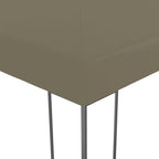 Gartenzelt mit LED-Lichterkette 3x3 m Taupe