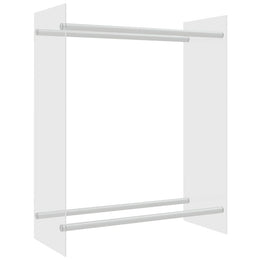 vidaXL Brennholzregal Transparent 80x35x100 cm Hartglas
