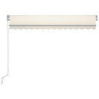 Markise Manuell Einziehbar mit LED 300x250 cm Creme