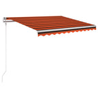 Markise Automatisch Einziehbar 300x250 cm Orange und Braun