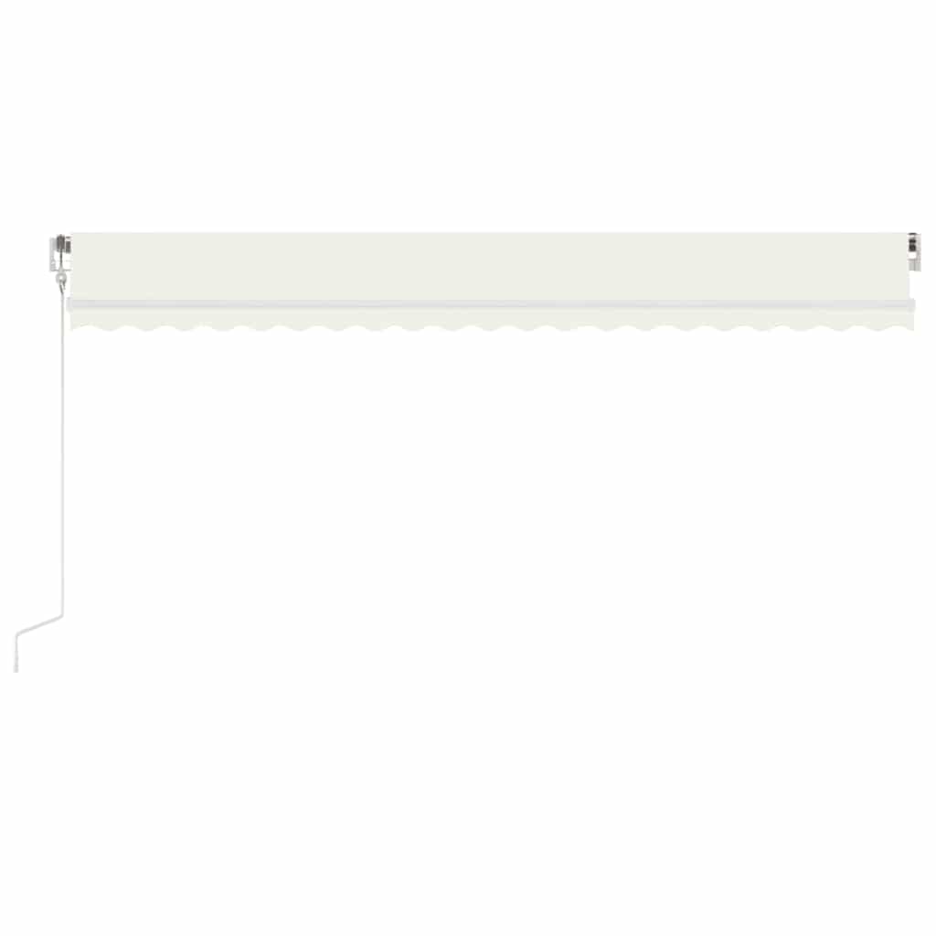 Automatische Markise mit LED Windsensor 500x300 cm Creme