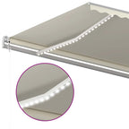 Automatische Markise mit LED Windsensor 500x300 cm Creme