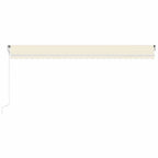 Automatische Markise mit LED & Windsensor 600x300 cm Creme