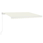 Markise Manuell Einziehbar mit LED 400x350 cm Creme