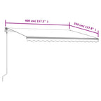 Markise Automatisch Einziehbar 400x350 cm Anthrazit