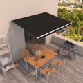 Markise Automatisch Einziehbar 400x350 cm Anthrazit