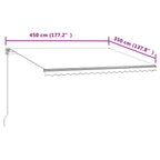 Markise Automatisch Einziehbar 450x350 cm Blau und Weiß