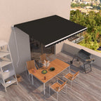 Markise Automatisch Einziehbar 450x350 cm Anthrazit